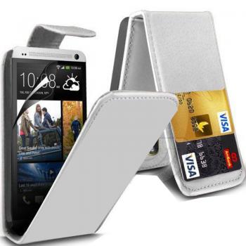 Flip Leather Case Cover For Htc One M7 in White
